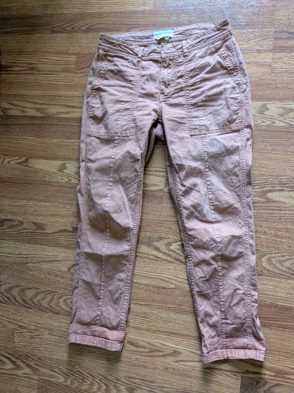 Anthropologie Straight-Leg Pants in Dusty Pink
